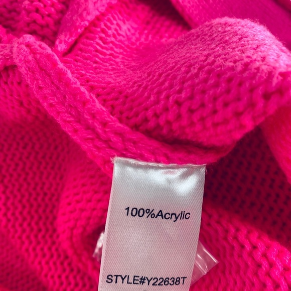 Pomander Place |  Slone Hot Pink Barbiecore Oversized Cardigan Sweater Size XS - Picture 12 of 14